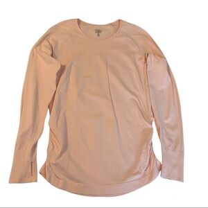 Athleta Peach Long Sleeve Dry fit Top with Thumb Holes, Size Medium